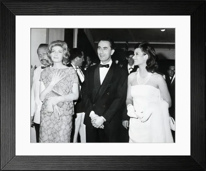 Framed Print : Director Antonioni With Italian Actresse Framed Print : Director Antonioni With Italian Actresse