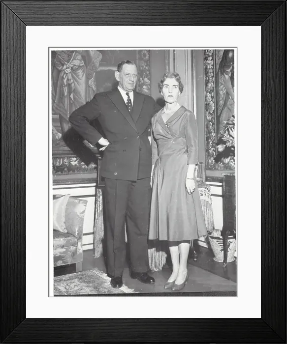 Framed Print : King and Queen of Denmark in 1960