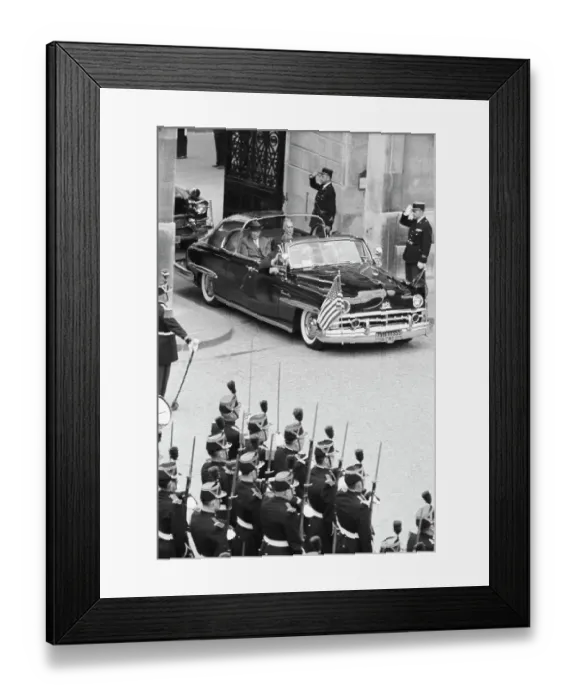 Framed Print : President Eisenhower in Automobile Framed Print : President Eisenhower in Automobile