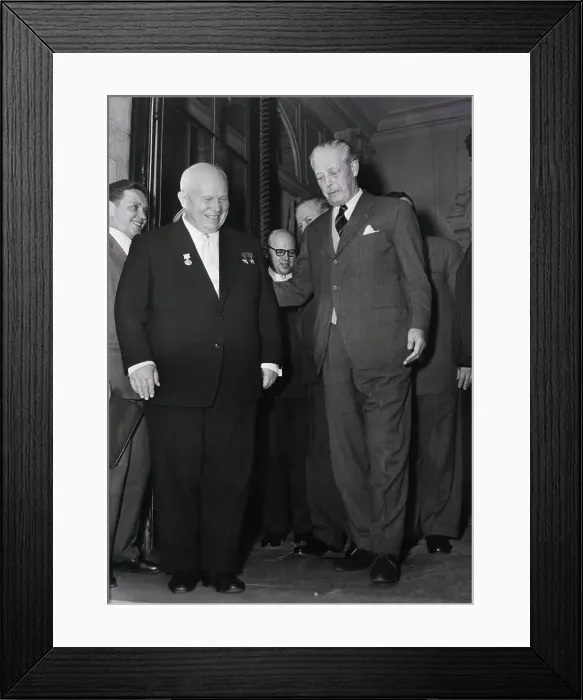 Framed Print : Harold MacMillan With Nikita Krushchev Framed Print : Harold MacMillan With Nikita Krushchev