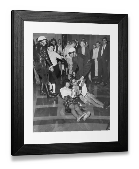 Framed Print : Police Dragging Protesters Away Framed Print : Police Dragging Protesters Away