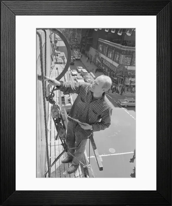 Framed Print : Jim Rosenquist Painting Billboard