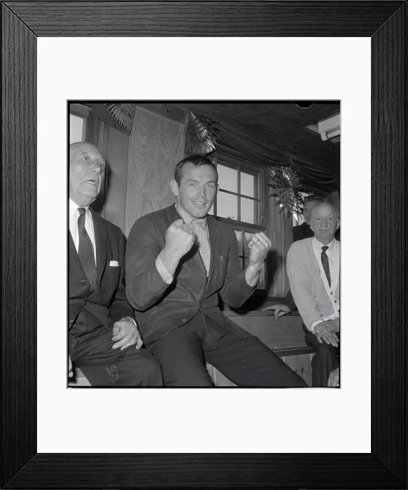 Framed Print : Ingemar Johansson Seated with Fists Clenched Framed Print : Ingemar Johansson Seated with Fists Clenched