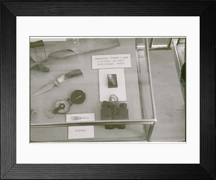 Framed Print : American Pilot's Equipment Displayed in Moscow