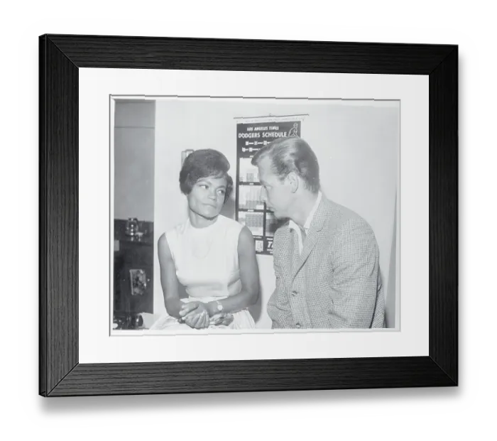 Framed Print : Eartha Kitt Waiting with Fiance William McDonald Framed Print : Eartha Kitt Waiting with Fiance William McDonald