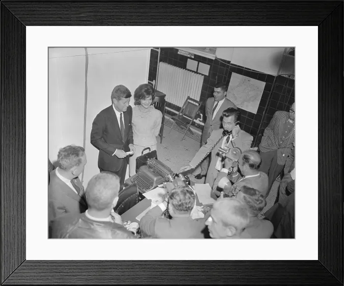 Framed Print : Public Appearance of John and Jackie Kennedy Framed Print : Public Appearance of John and Jackie Kennedy