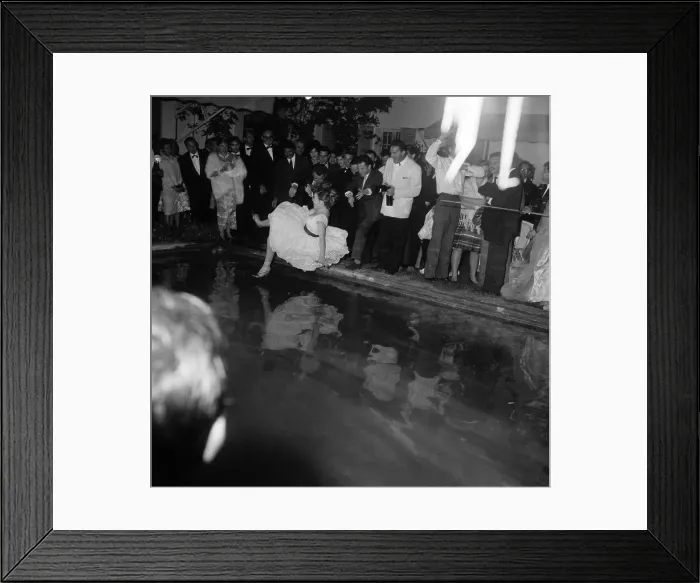 Framed Print : Starlet Falling In Pool At Cannes Framed Print : Starlet Falling In Pool At Cannes
