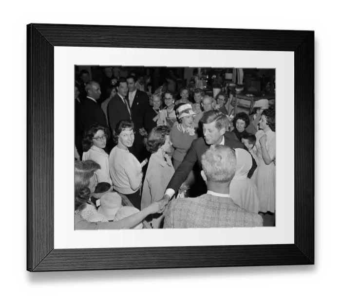 Framed Print : Senator John F. Kennedy Shaking Hands Framed Print : Senator John F. Kennedy Shaking Hands