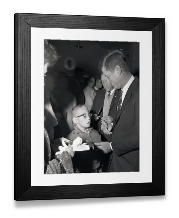 Framed Print : Senator Kennedy Signing Autograph Framed Print : Senator Kennedy Signing Autograph