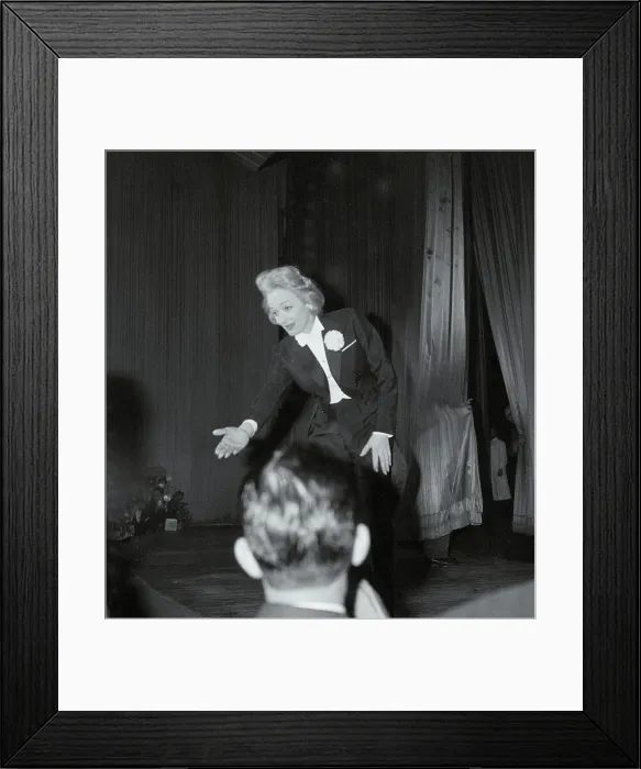 Framed Print : Actress Marlene Dietrich Bowing to Audience Framed Print : Actress Marlene Dietrich Bowing to Audience