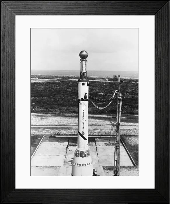 Framed Print : Satellite Mounted Atop Launch Rocket Framed Print : Satellite Mounted Atop Launch Rocket