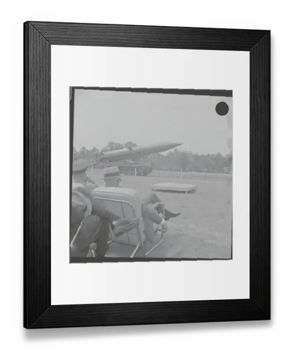 Framed Print : President Dwight D. Eisenhower and Affiliates Stationed to Watch Missile Show Framed Print : President Dwight D. Eisenhower and Affiliates Stationed to Watch Missile Show