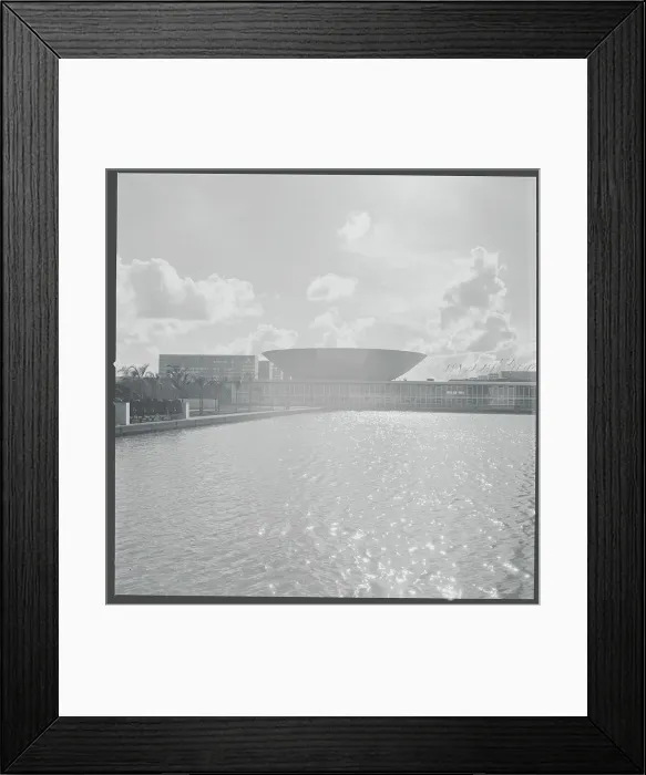 Framed Print : Unusual Shaped Governmental Building Inside Brazilian Jungle Framed Print : Unusual Shaped Governmental Building Inside Brazilian Jungle