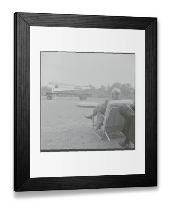 Framed Print : President Dwight D. Eisenhower Gazing at Newly Designed Missile Showing Framed Print : President Dwight D. Eisenhower Gazing at Newly Designed Missile Showing