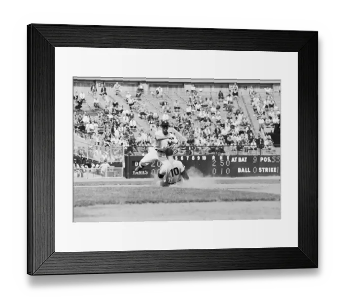 Framed Print : Bobby Richardson Completing Double Play Framed Print : Bobby Richardson Completing Double Play