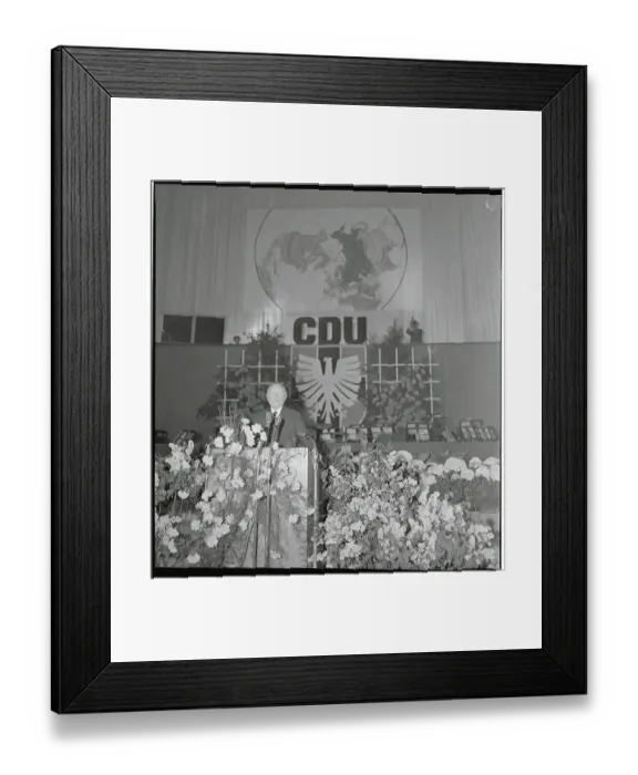 Framed Print : Konrad Adenauer Giving a Speech Framed Print : Konrad Adenauer Giving a Speech