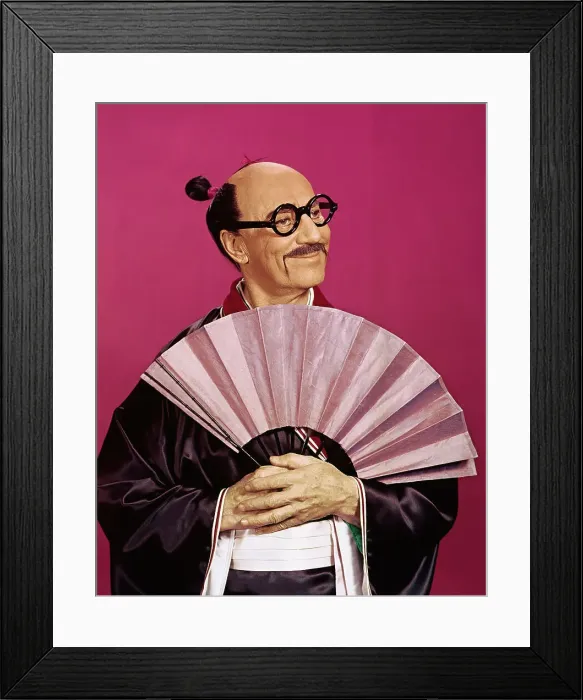 Framed Print : Actor Groucho Marx Holding Fan Framed Print : Actor Groucho Marx Holding Fan