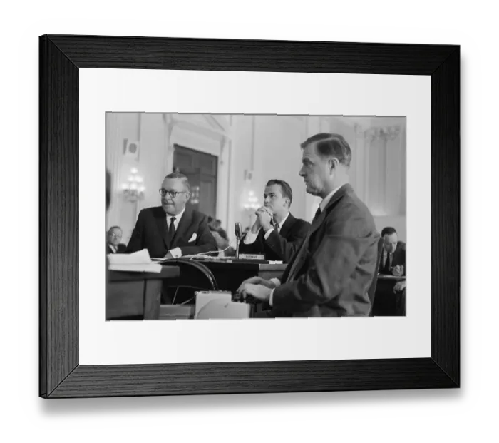 Framed Print : Dick Clark and House Payola Investigators