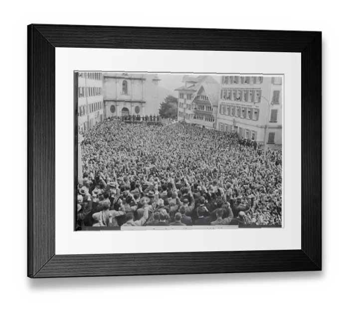Framed Print : Ceremony for Swiss Males Taking Voting Oath Framed Print : Ceremony for Swiss Males Taking Voting Oath