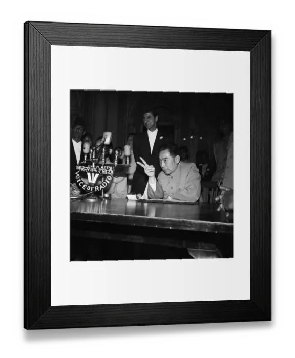 Framed Print : Chou En-Lai Gestures Emphatically Framed Print : Chou En-Lai Gestures Emphatically