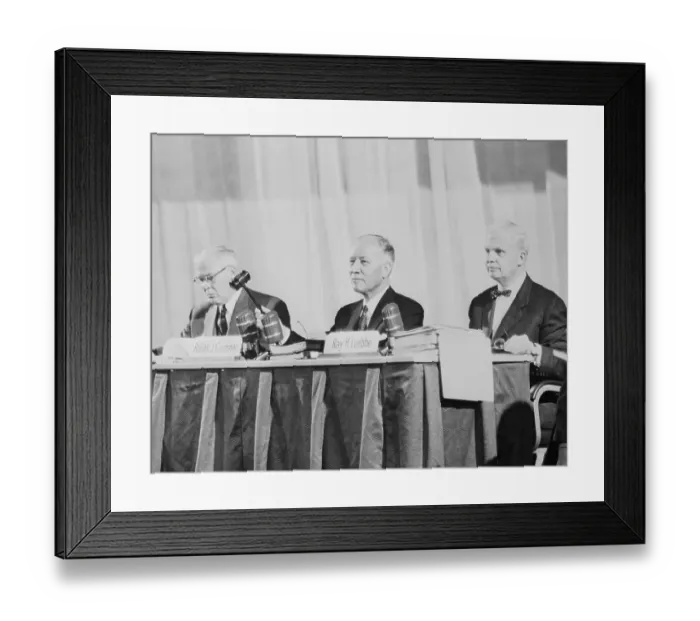 Framed Print : Ralph Cordiner Hammering Gavel Framed Print : Ralph Cordiner Hammering Gavel