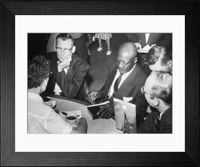 Framed Print : Waitress Serving Man at Lunchcounter Sit-In Framed Print : Waitress Serving Man at Lunchcounter Sit-In