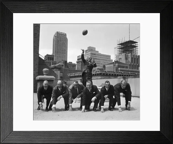 Framed Print : Sammy Baugh Posing With NY Titans Framed Print : Sammy Baugh Posing With NY Titans