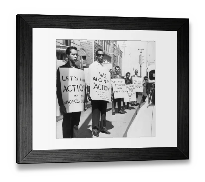 Framed Print : Student Picketing Against Segregation Framed Print : Student Picketing Against Segregation