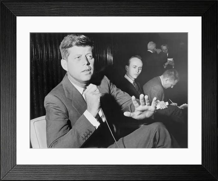 Framed Print : Senator Kennedy Gesturing