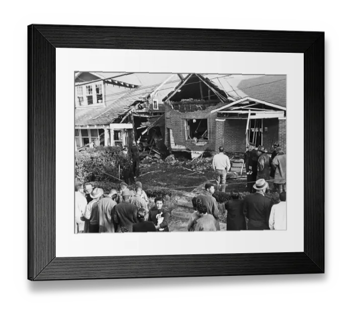 Framed Print : Home Of Black Attorney Bombed Framed Print : Home Of Black Attorney Bombed