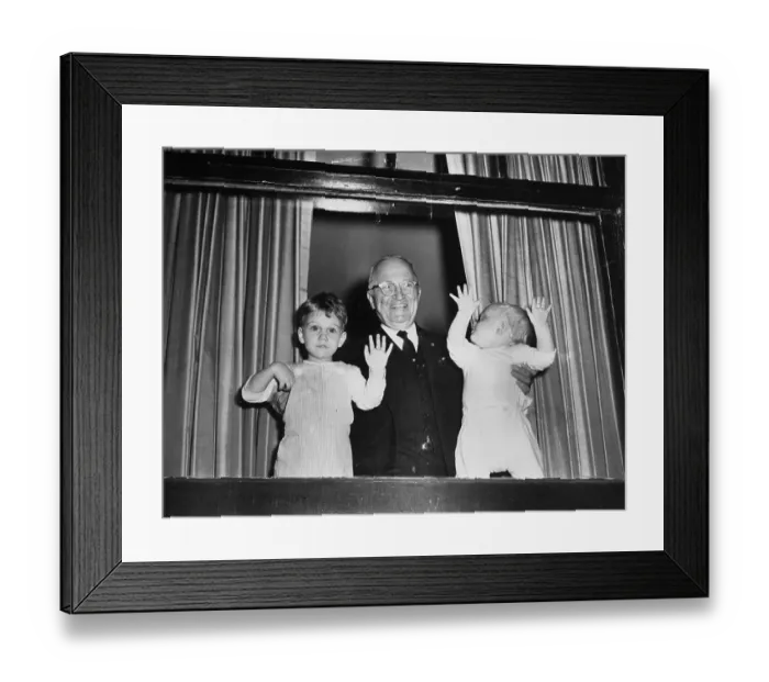 Framed Print : Harry Truman Posing with Grandchildren Framed Print : Harry Truman Posing with Grandchildren