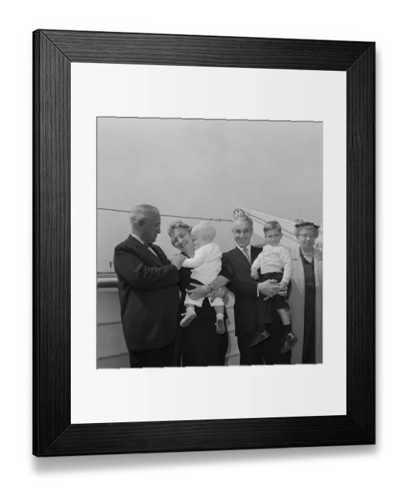 Framed Print : Harry S. Truman and Family Members Posing on Ship Deck Framed Print : Harry S. Truman and Family Members Posing on Ship Deck