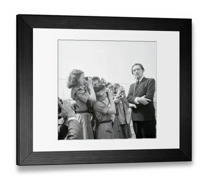 Framed Print : Salvador Dali And Girl Scouts Framed Print : Salvador Dali And Girl Scouts