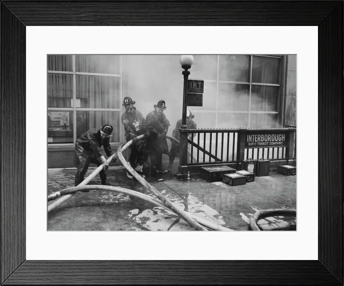 Framed Print : Fire Under Times Square Framed Print : Fire Under Times Square