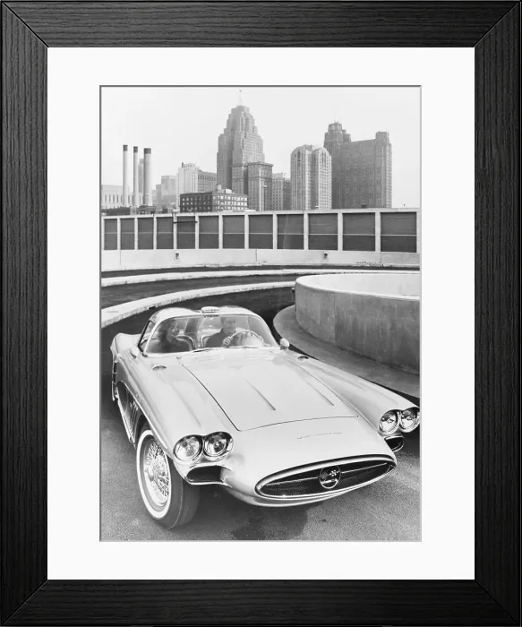 Framed Print : Man Driving New Corvette Framed Print : Man Driving New Corvette