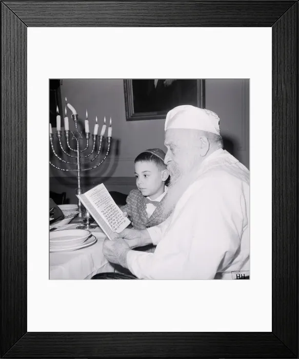 Framed Print : H.Tripp Reading To Howard Brooks, Passove Framed Print : H.Tripp Reading To Howard Brooks, Passove