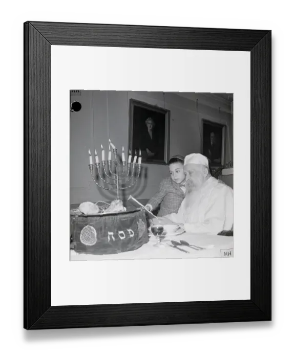 Framed Print : H.Tripp Explains Passover To H.Brook, Boy Framed Print : H.Tripp Explains Passover To H.Brook, Boy