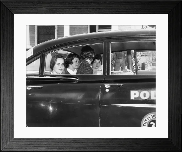 Framed Print : Four Students Arrested Framed Print : Four Students Arrested