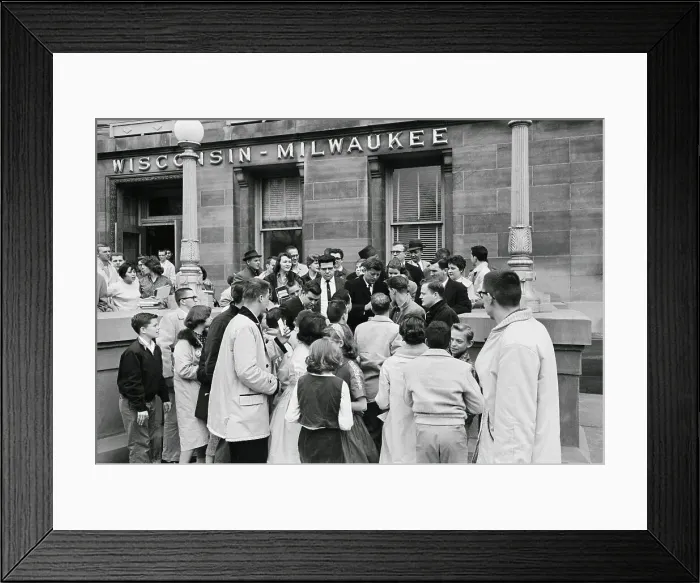 Framed Print : John F. Kennedy Speaking at a Student Rally Framed Print : John F. Kennedy Speaking at a Student Rally