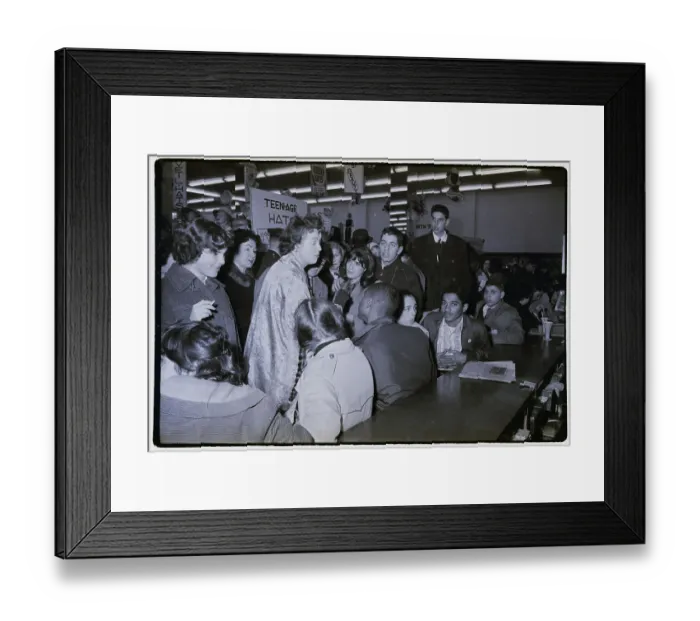 Framed Print : Woman Chastising Sit-In Demonstrators Framed Print : Woman Chastising Sit-In Demonstrators