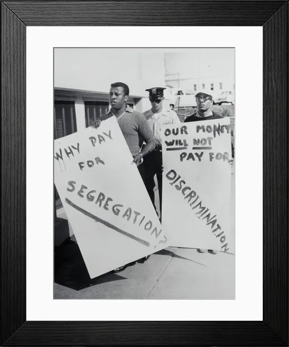 Framed Print : Students Picketing Against Segregation Framed Print : Students Picketing Against Segregation