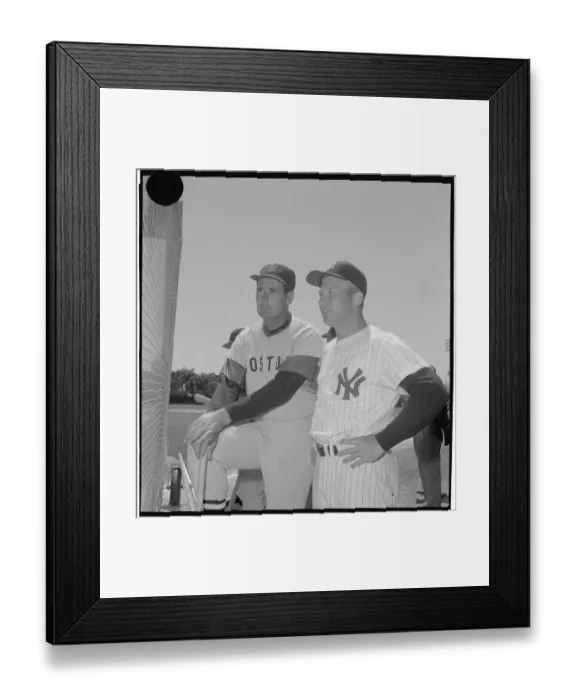 Framed Print : Classy Portrait of Mickey Mantle and Ted Williams in Uniform Framed Print : Classy Portrait of Mickey Mantle and Ted Williams in Uniform