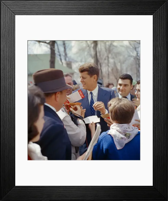 Framed Print : Senator John F. Kennedy Surrounded by His Supporters Framed Print : Senator John F. Kennedy Surrounded by His Supporters