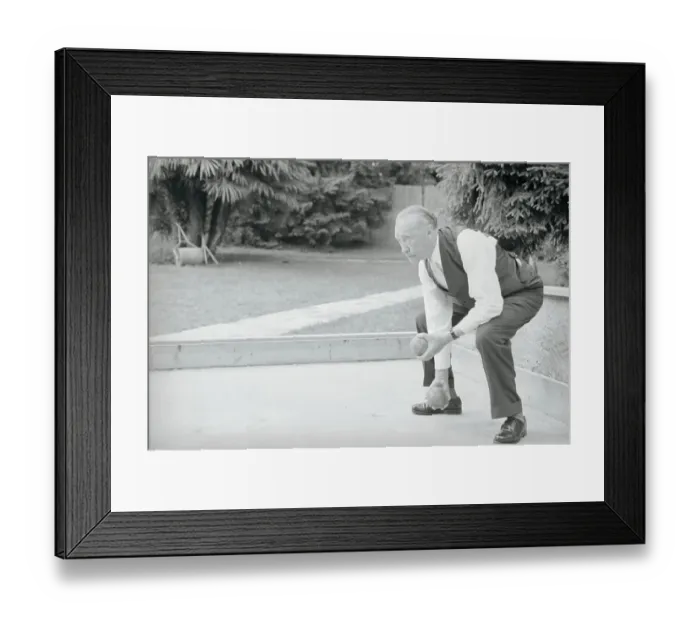 Framed Print : Konrad Adenauer Playing Bocce Framed Print : Konrad Adenauer Playing Bocce
