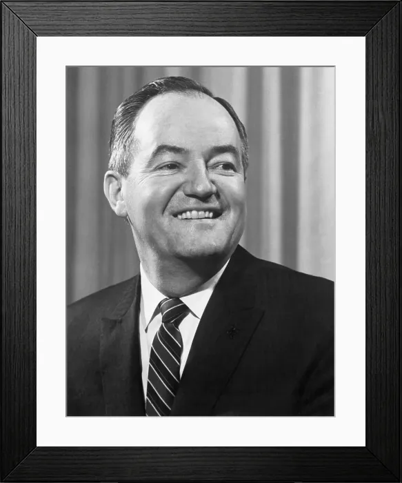 Framed Print : Senator Hubert Humphrey Smiling Framed Print : Senator Hubert Humphrey Smiling
