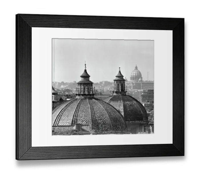 Framed Print : Cupolas in the Piazzo Del Popolo Framed Print : Cupolas in the Piazzo Del Popolo
