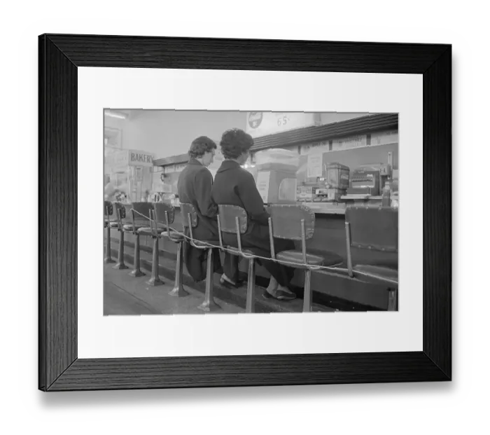 Framed Print : Women Participating in Sit-in Protest Framed Print : Women Participating in Sit-in Protest