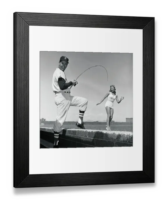 Framed Print : Frances Flajnik Being Hooked with Fishing Rod by Ted Williams Framed Print : Frances Flajnik Being Hooked with Fishing Rod by Ted Williams