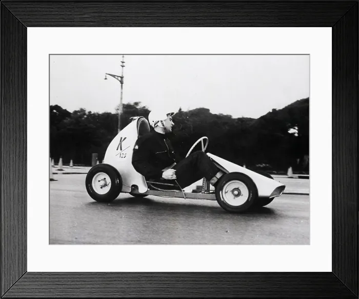 Framed Print : Italian Driving Go-Cart Framed Print : Italian Driving Go-Cart