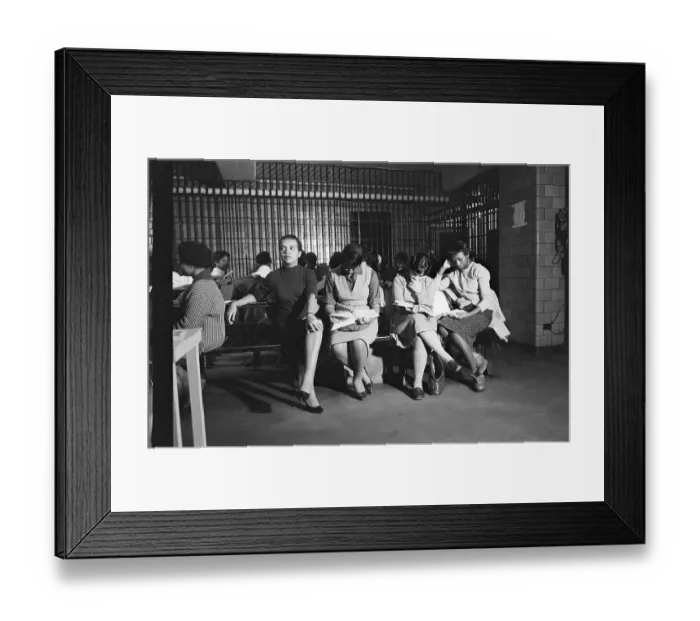 Framed Print : African American Students Read in Jail Cell Framed Print : African American Students Read in Jail Cell